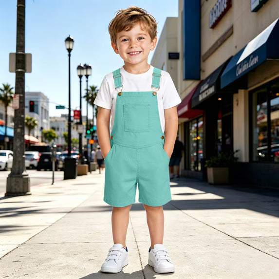 Mint Pocket Overalls